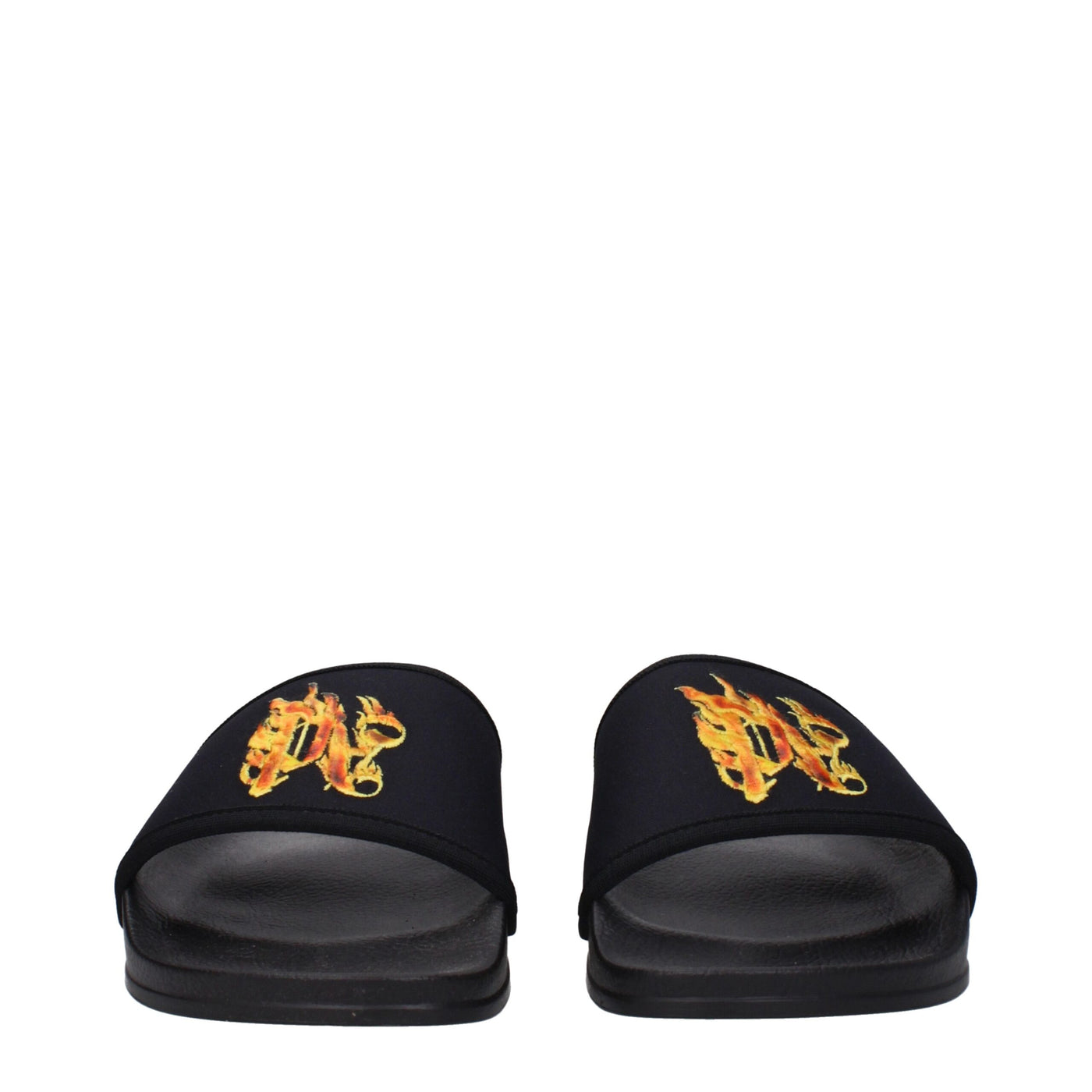 Palm Angels Schwarze Stoffslipper Sandalen