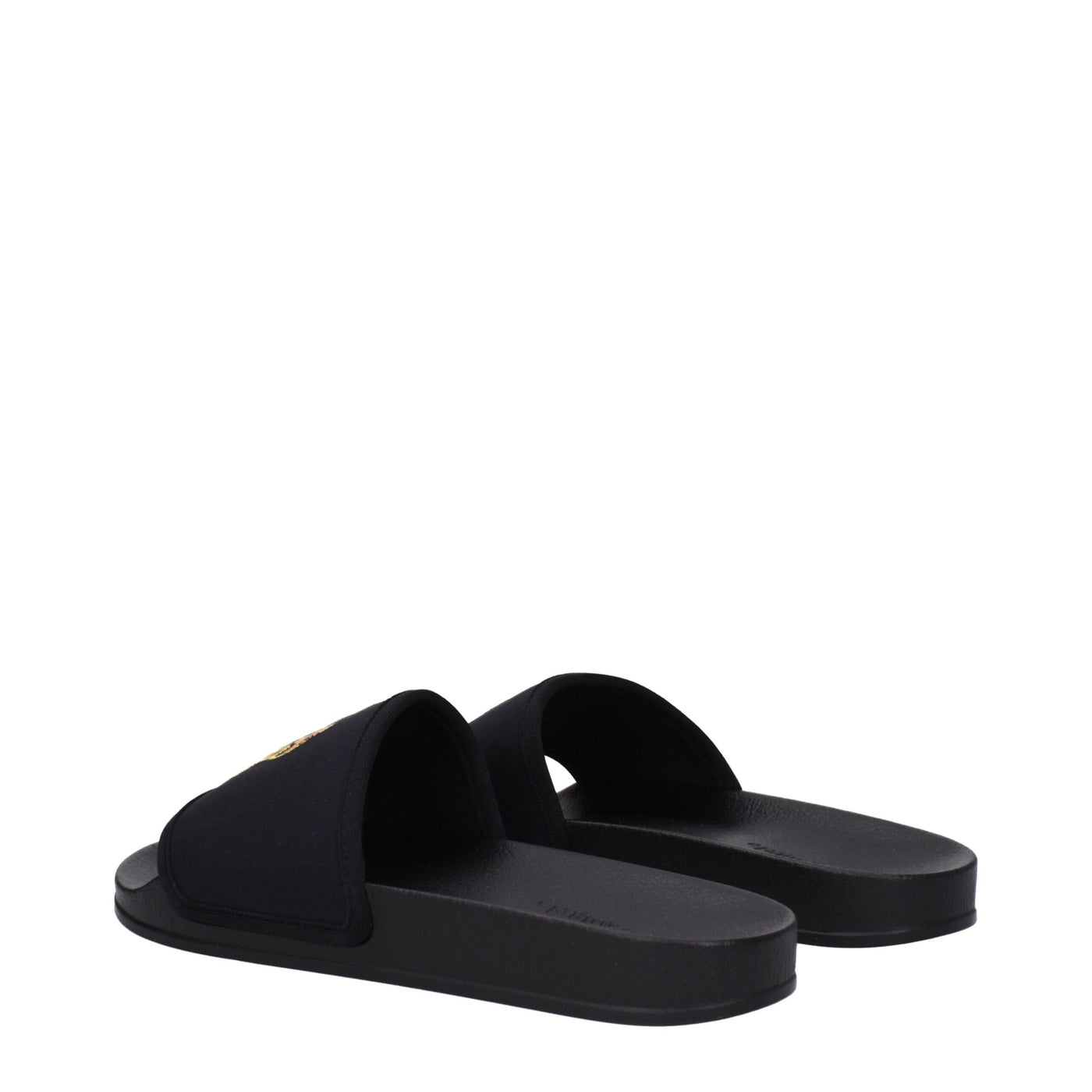 Palm Angels Schwarze Stoffslipper Sandalen