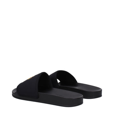 Palm Angels Schwarze Stoffslipper Sandalen