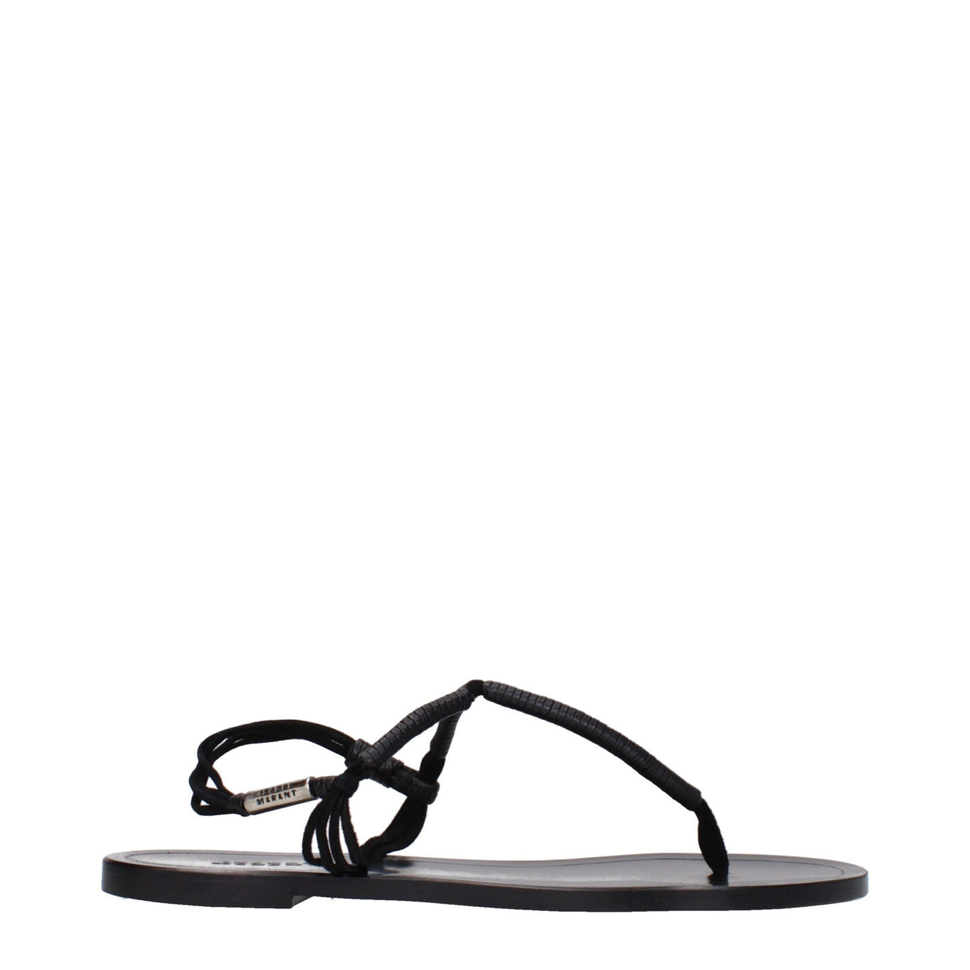 Isabel Marant Schwarze Flip-Flop-Sandalen aus Leder