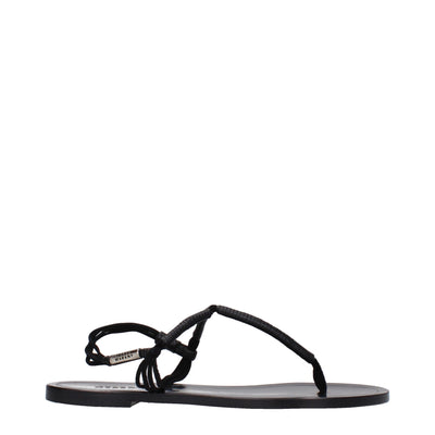 Isabel Marant Schwarze Flip-Flop-Sandalen aus Leder