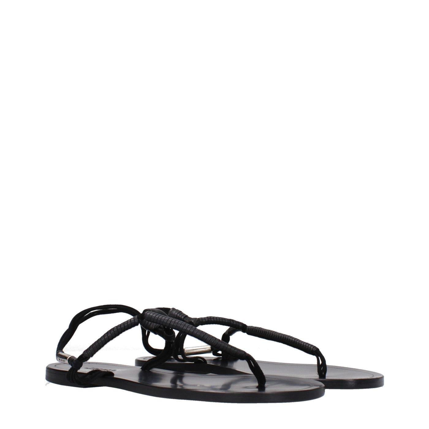 Isabel Marant Schwarze Flip-Flop-Sandalen aus Leder