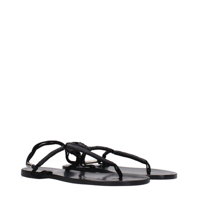 Isabel Marant Schwarze Flip-Flop-Sandalen aus Leder