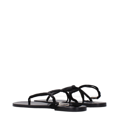 Isabel Marant Schwarze Flip-Flop-Sandalen aus Leder