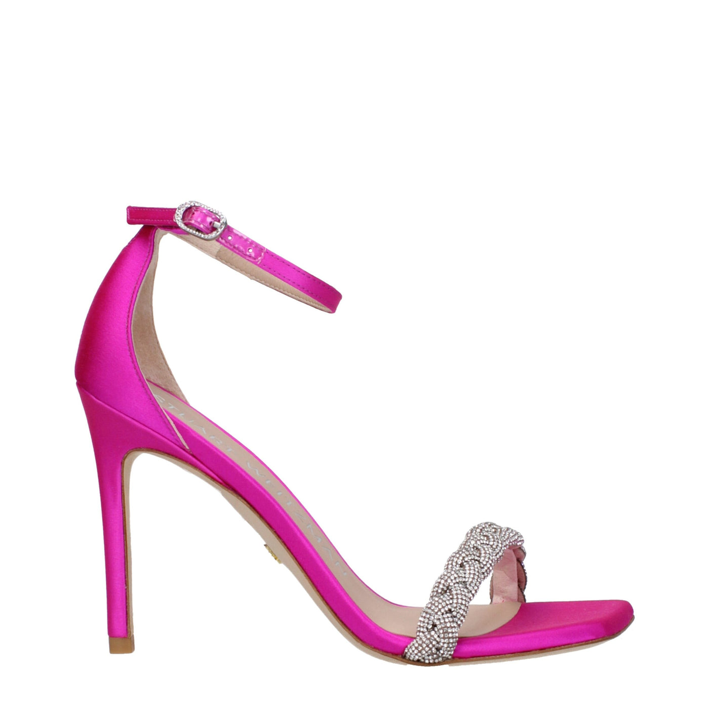 Stuart Weitzman Rosa Satin Stiletto Heels Sandalen
