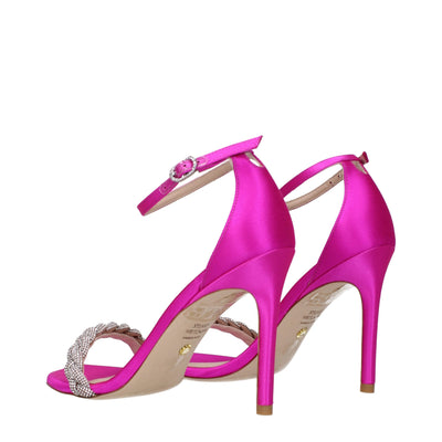 Stuart Weitzman Rosa Satin Stiletto Heels Sandalen