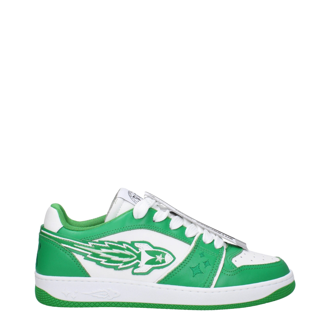 Enterprise Japan Grüne Leder-Low Tops