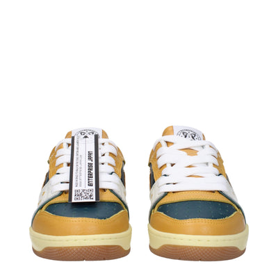 Enterprise Japan Grüne Leder-Low Tops