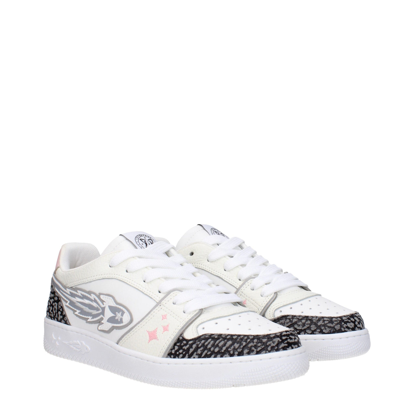 Enterprise Japan Weißes Leder Sportliche Turnschuhe