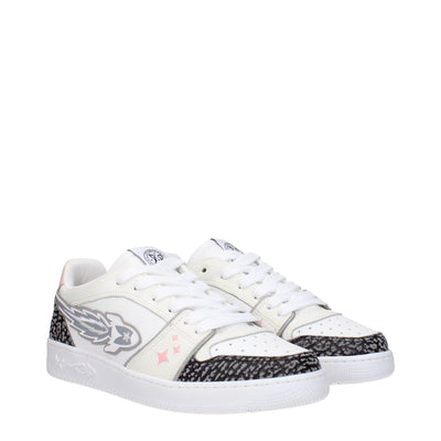 Enterprise Japan Weißes Leder Sportliche Turnschuhe
