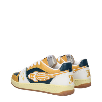 Enterprise Japan Grüne Leder-Low Tops
