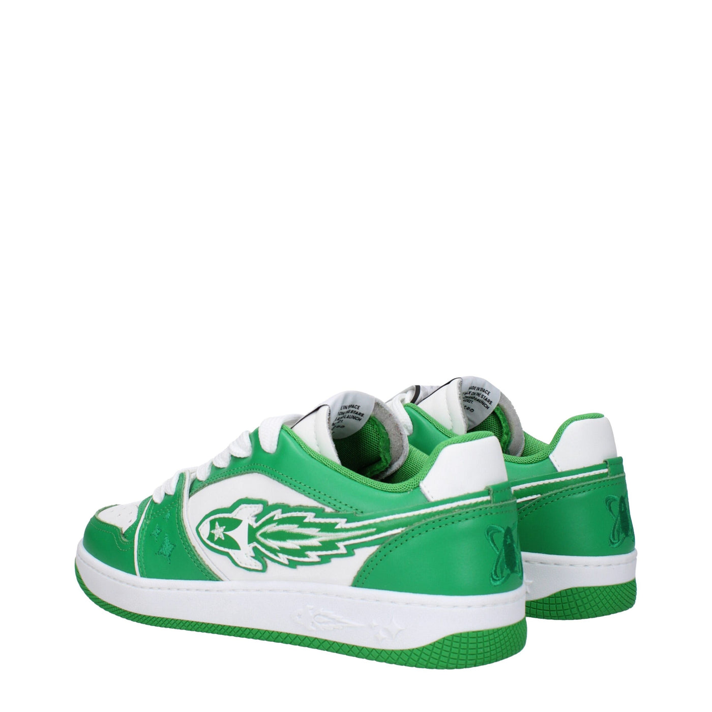Enterprise Japan Grüne Leder-Low Tops