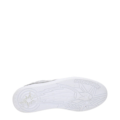 Enterprise Japan Weißes Leder Sportliche Turnschuhe