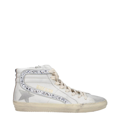 Golden Goose Weiße Leder-High-Tops