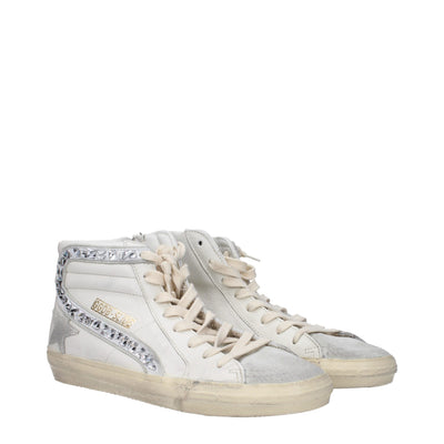Golden Goose Weiße Leder-High-Tops