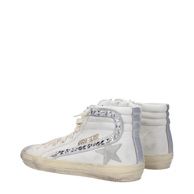 Golden Goose Weiße Leder-High-Tops