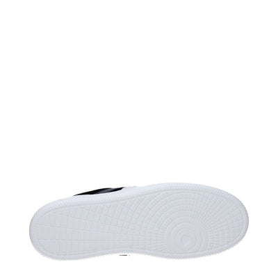 Moncler Schwarze Leder Low Tops