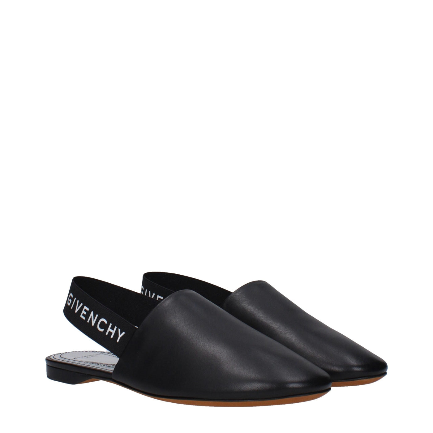 Givenchy Schwarze Leder Pantoletten