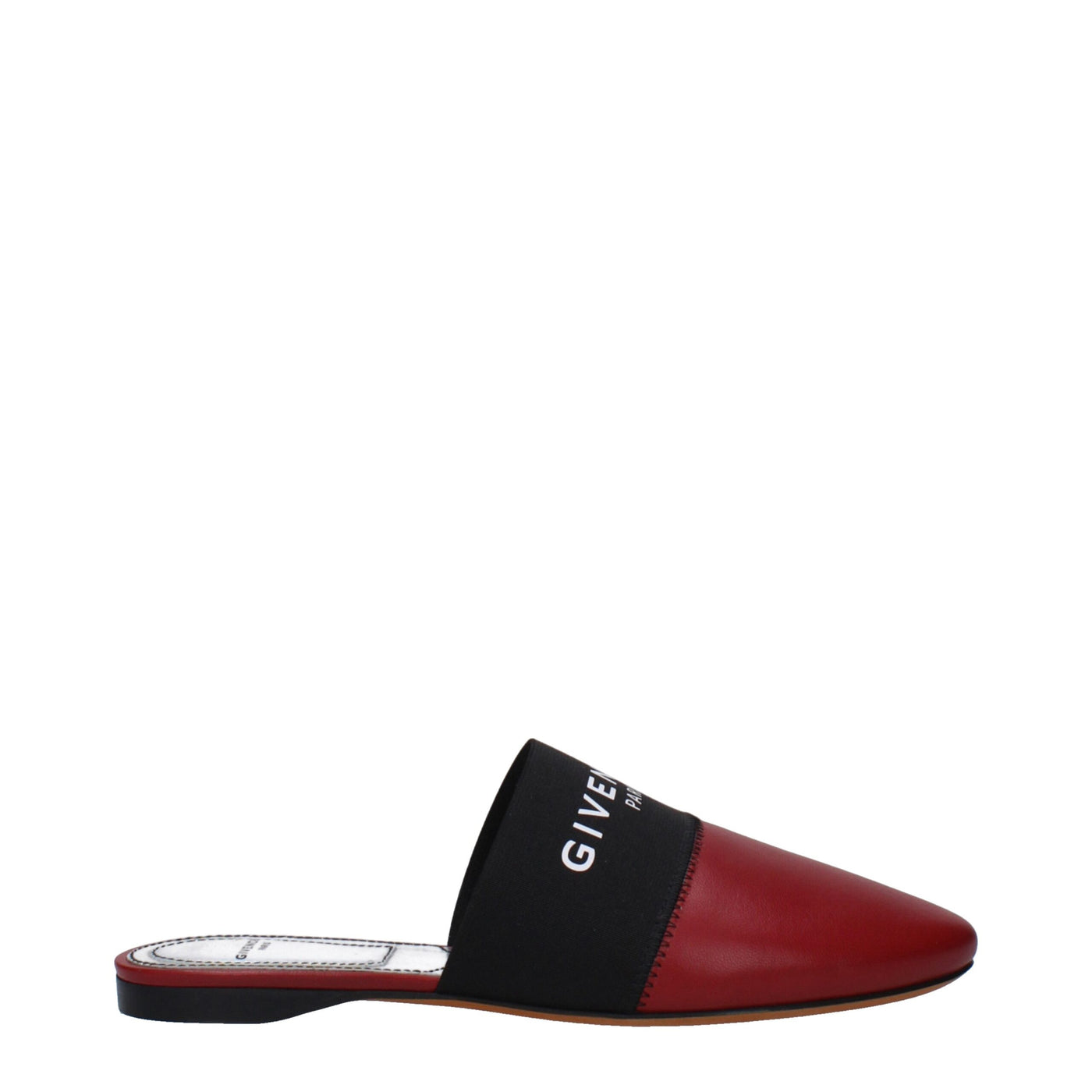 Givenchy Rote Lederpantoffeln Sandalen