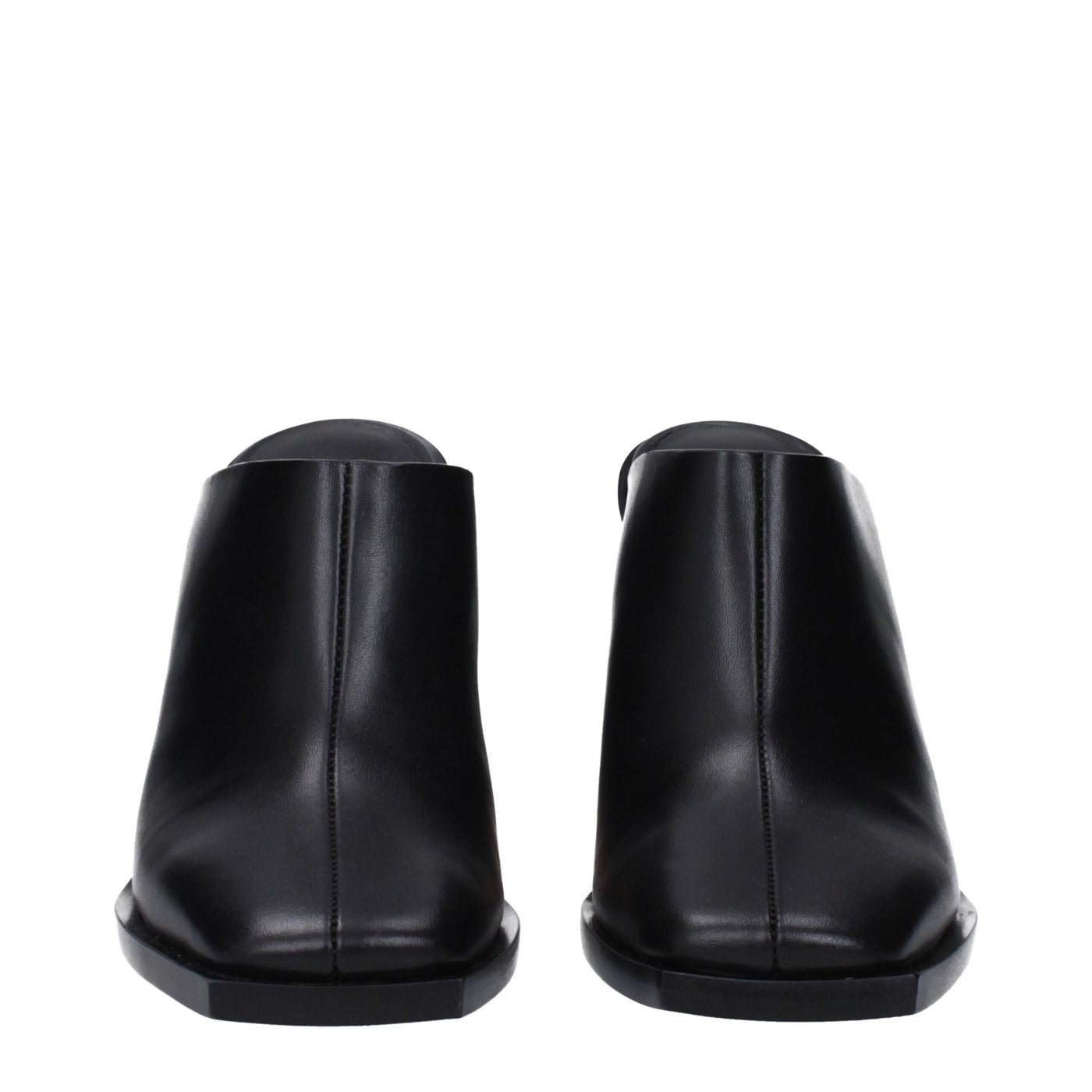 Givenchy Schwarze Leder Pantoletten