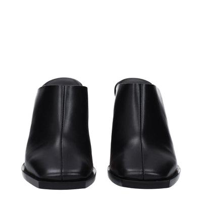 Givenchy Schwarze Leder Pantoletten