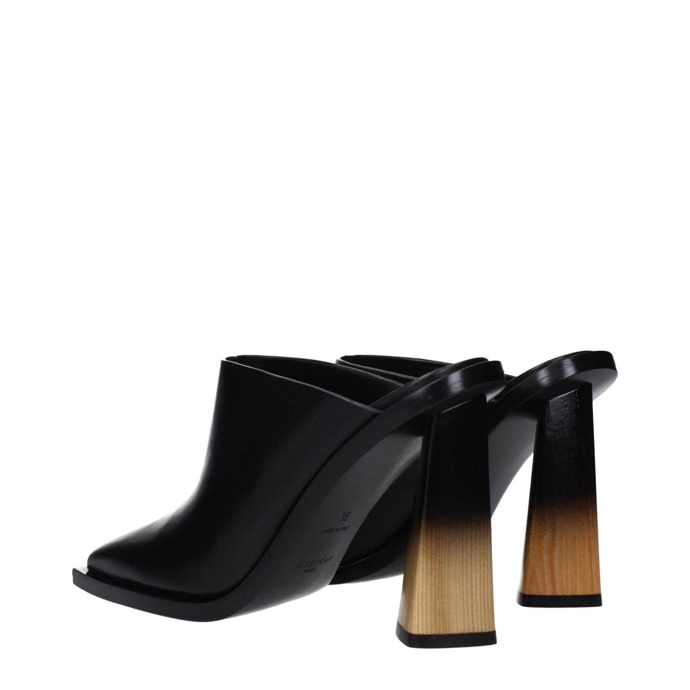 Givenchy Schwarze Leder Pantoletten