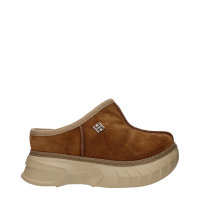 Givenchy Braune Lederpantoffeln Sandalen