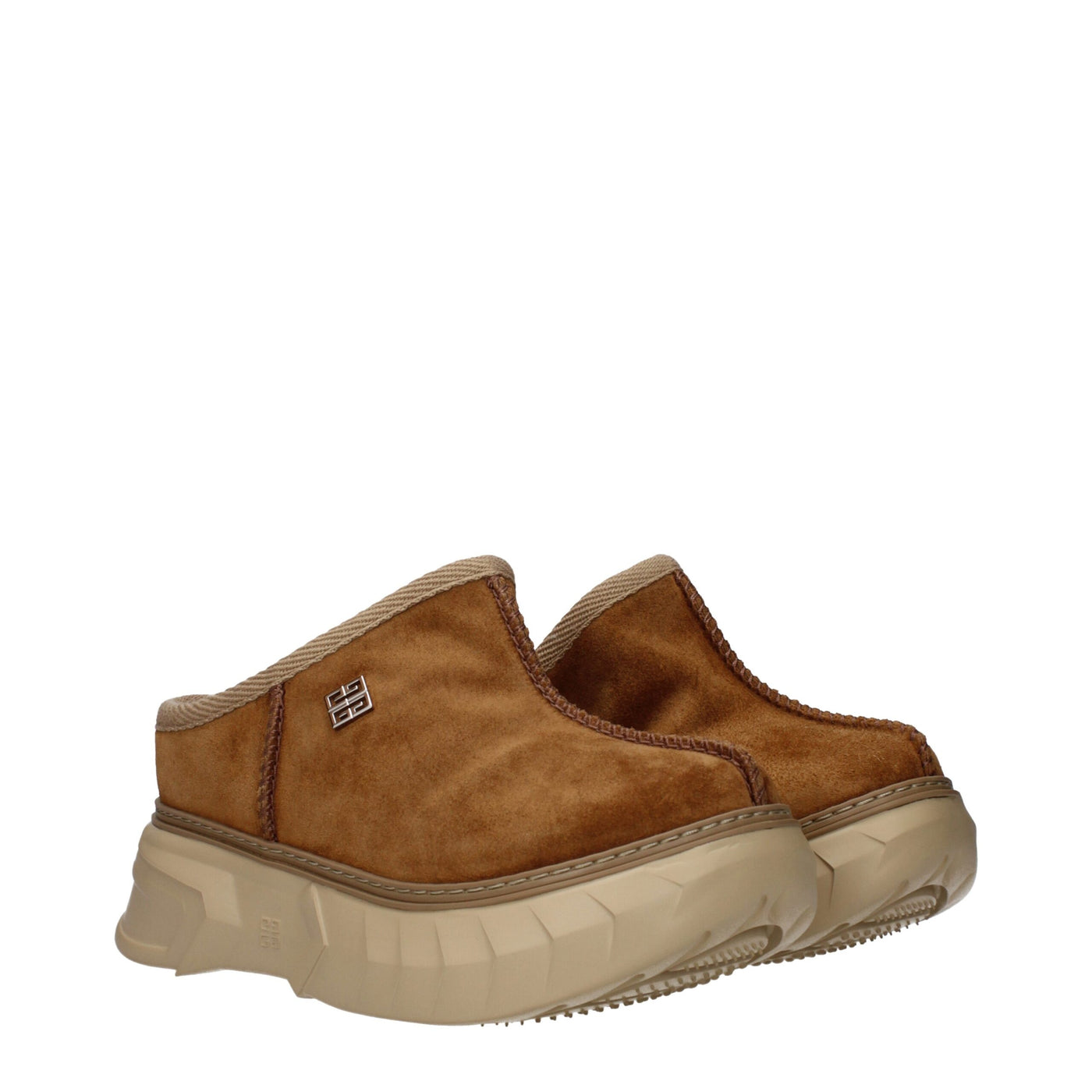 Givenchy Braune Lederpantoffeln Sandalen