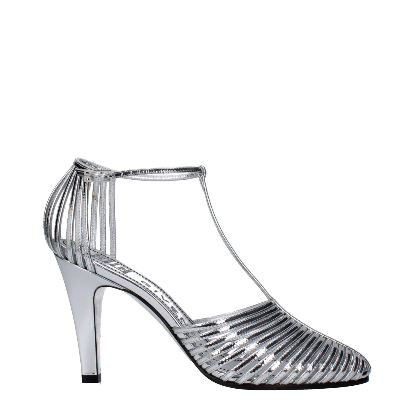 Givenchy Graue Leder Stiletto Heels Sandalen