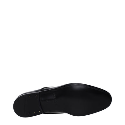 Dolce & Gabbana Schwarze Leder Oxfords und Derbies