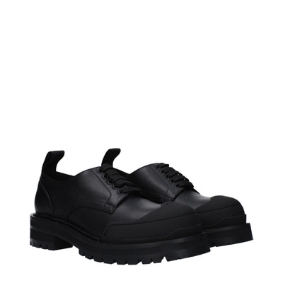 Marni Schwarze Leder Oxfords und Derbies