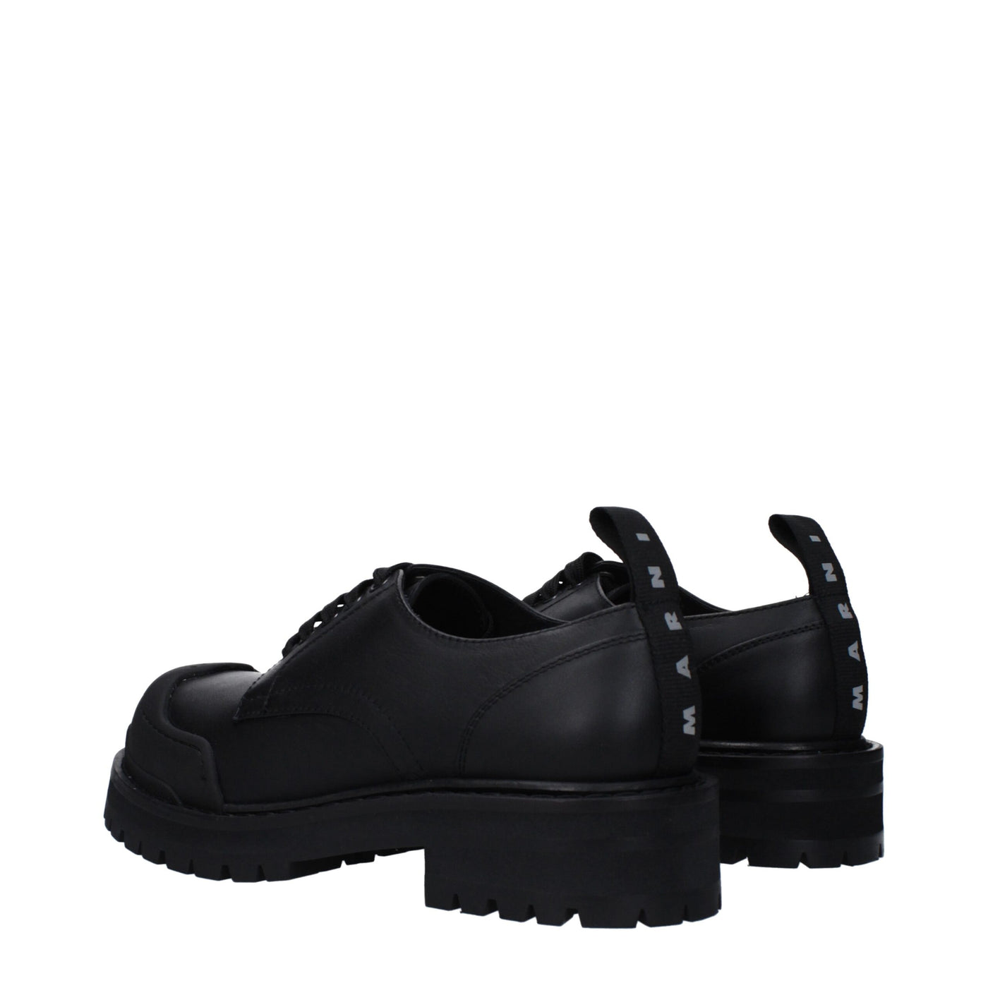 Marni Schwarze Leder Oxfords und Derbies