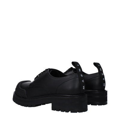 Marni Schwarze Leder Oxfords und Derbies