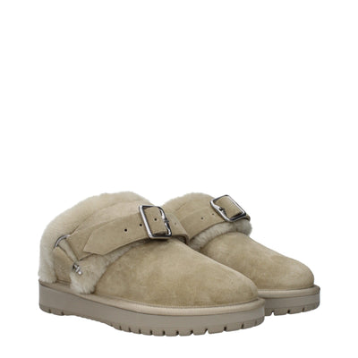Burberry Grüne Lederpantoffeln Sandalen