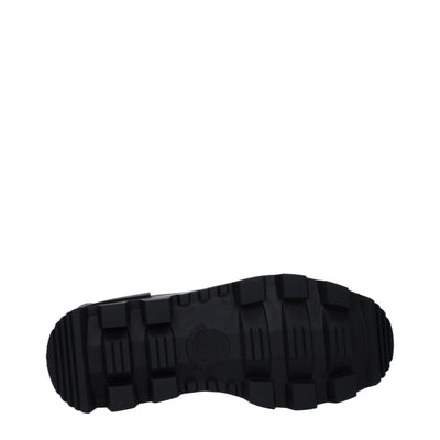 Moncler Schwarze Lederstiefeletten