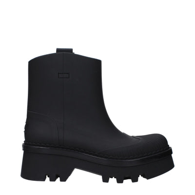 Chloé Schwarze Baumwollstiefeletten