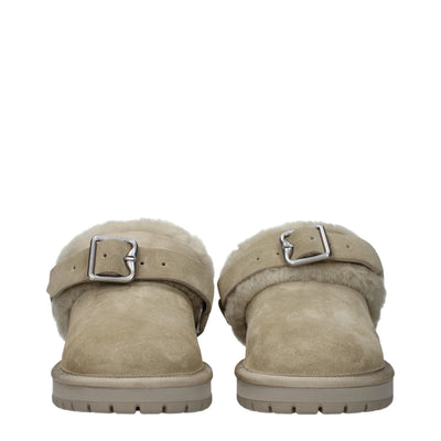 Burberry Grüne Lederpantoffeln Sandalen