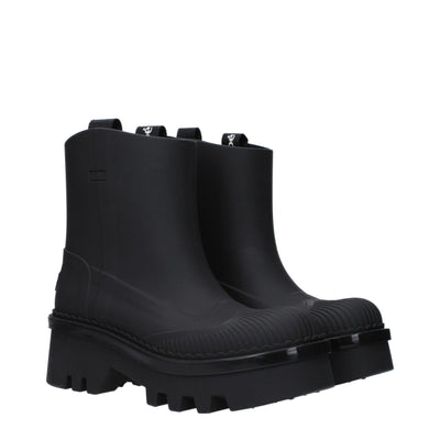 Chloé Schwarze Baumwollstiefeletten