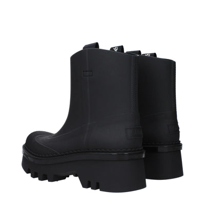 Chloé Schwarze Baumwollstiefeletten