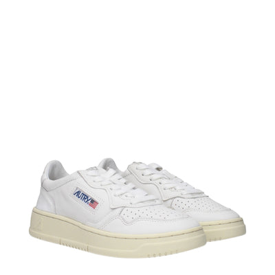 Autry Weiße Leder-Low Tops