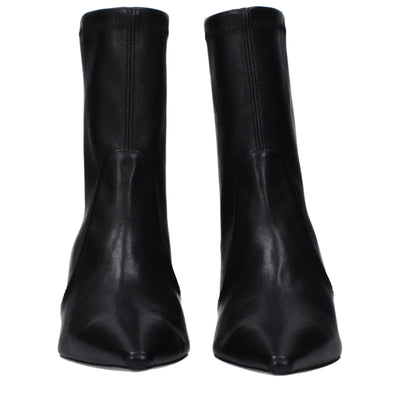 Stuart Weitzman Schwarze Lederstiefeletten
