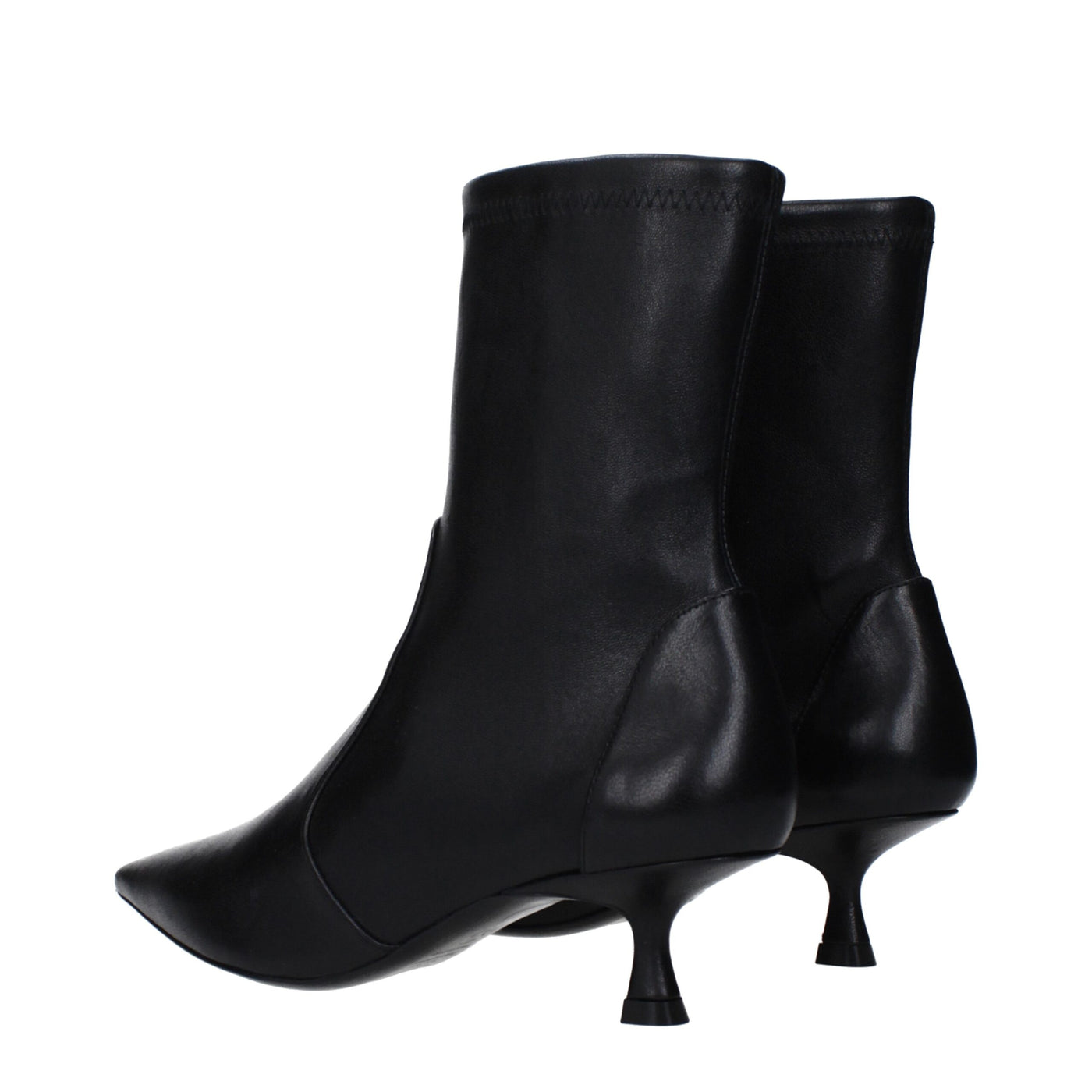 Stuart Weitzman Schwarze Lederstiefeletten
