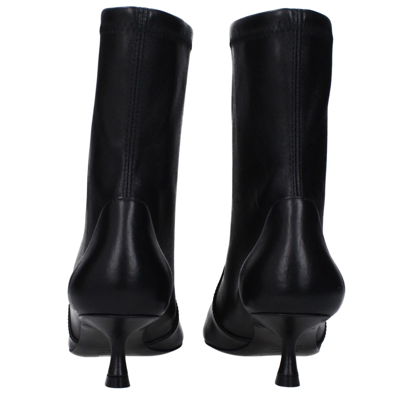 Stuart Weitzman Schwarze Lederstiefeletten