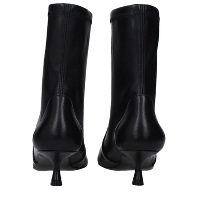 Stuart Weitzman Schwarze Lederstiefeletten