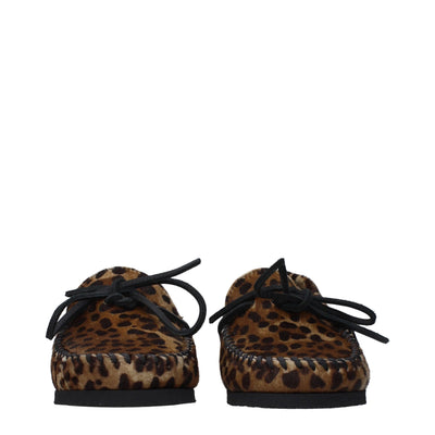 Isabel Marant Braune Rosshaar Slipper