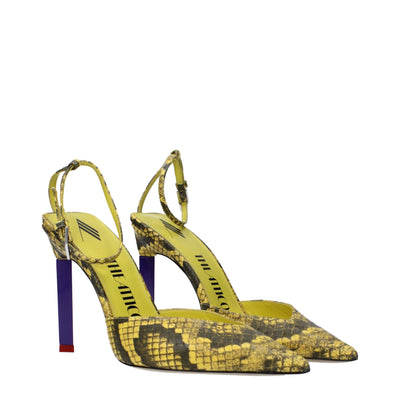 The Attico Gelbe Leder High Heel Pumps