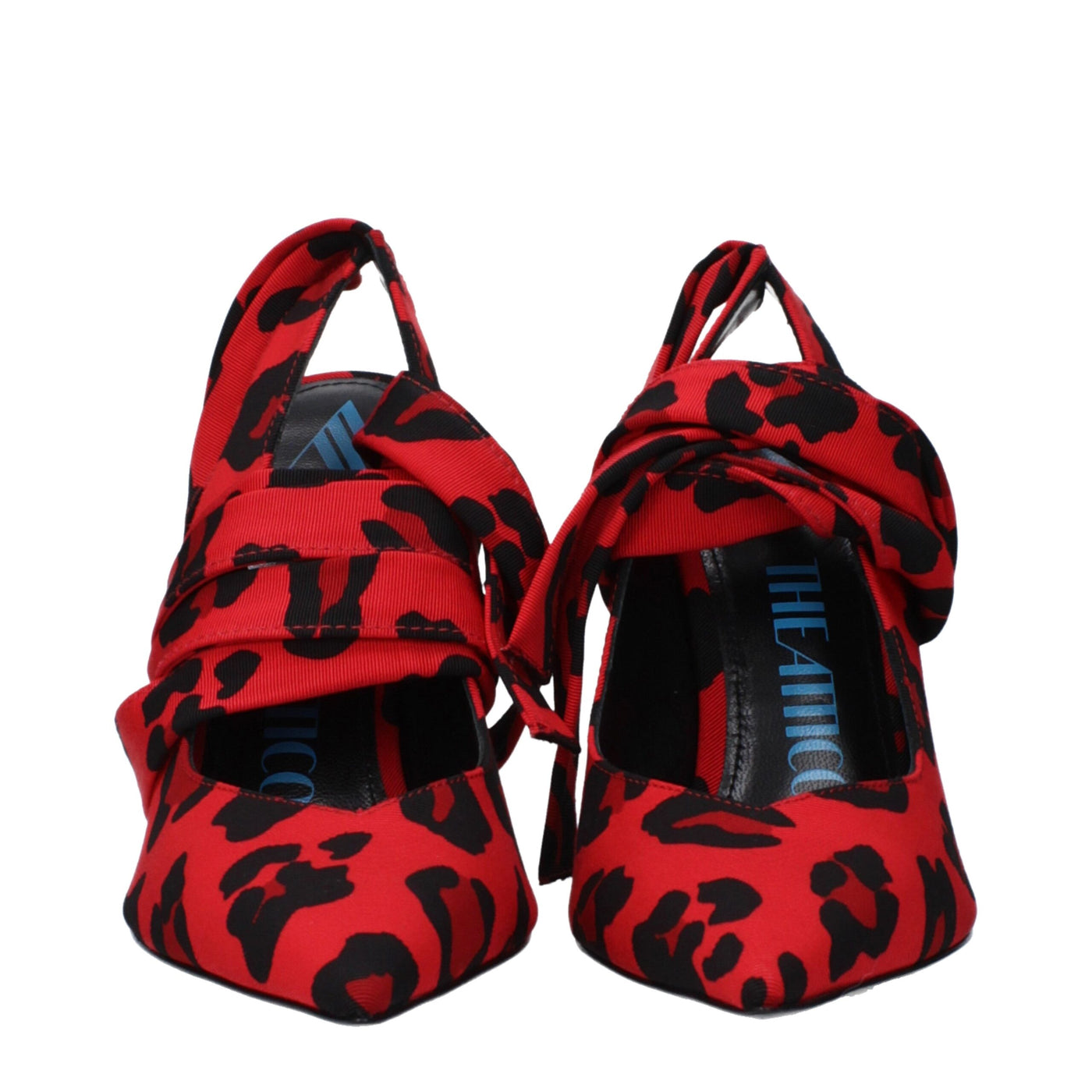 The Attico Rote High Heel Pumps aus Stoff