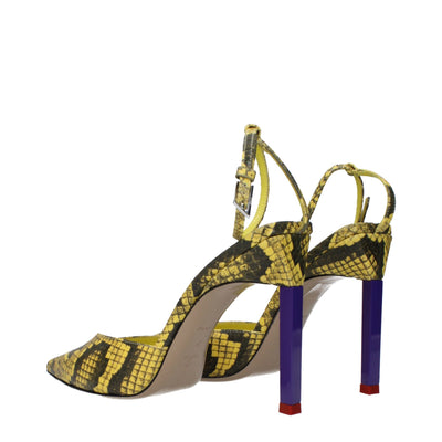The Attico Gelbe Leder High Heel Pumps