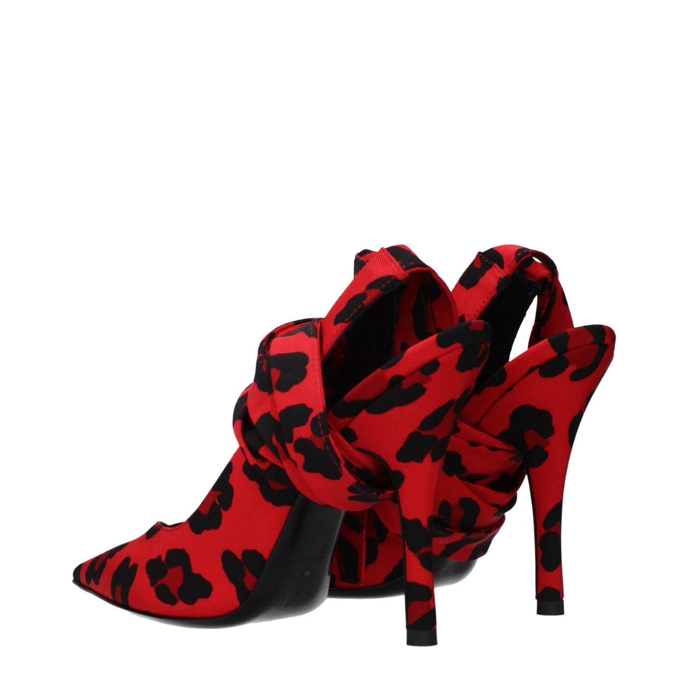The Attico Rote High Heel Pumps aus Stoff