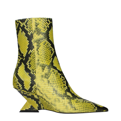 The Attico Gelbe Lederstiefeletten